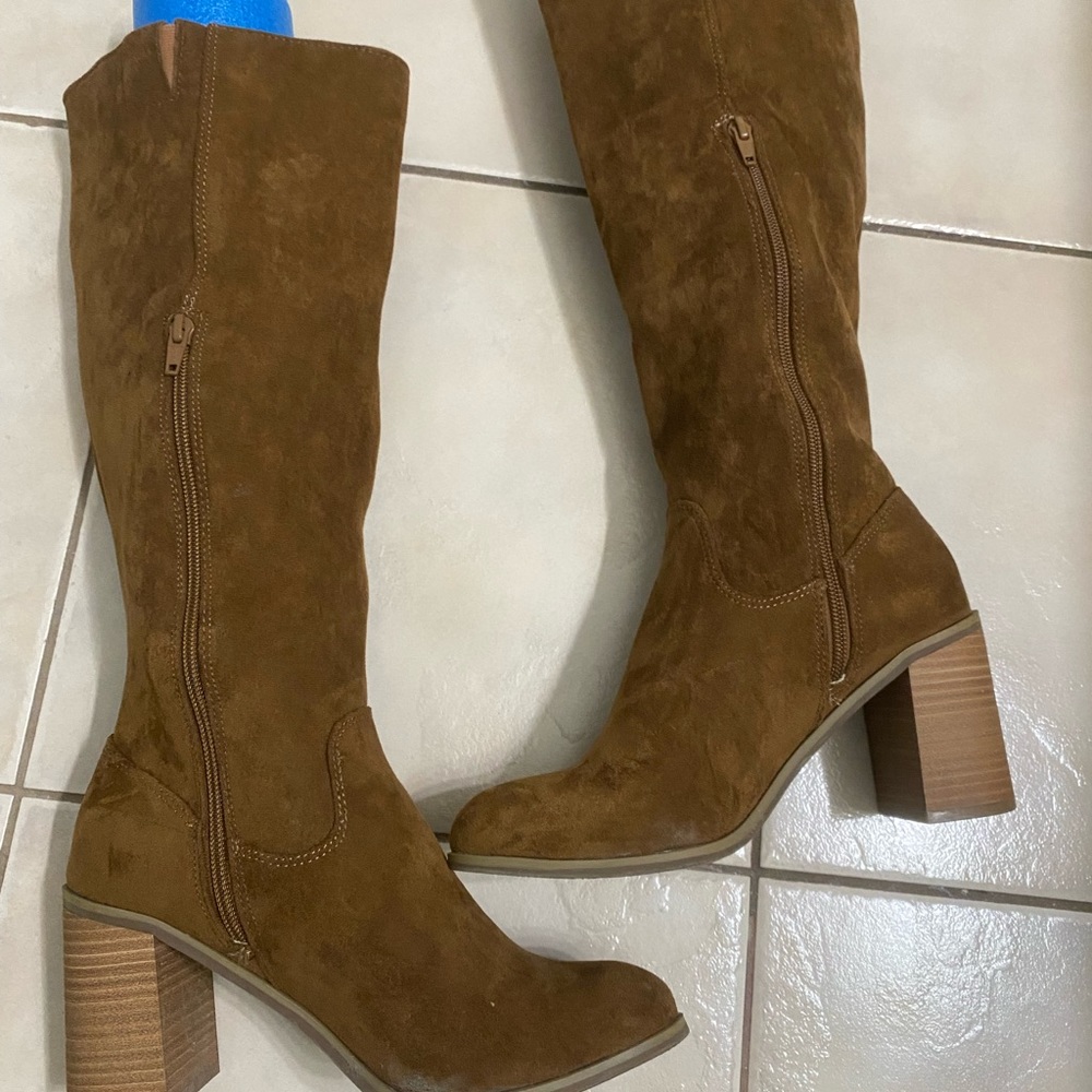 Tall brown boots